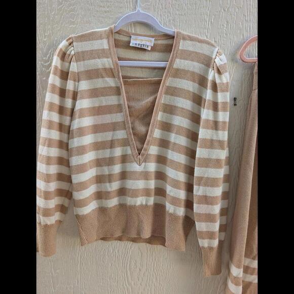 Vintage Vivanti Two Piece Sweater And Skirt Unionade Neutral Size 12 - Picture 2 of 9